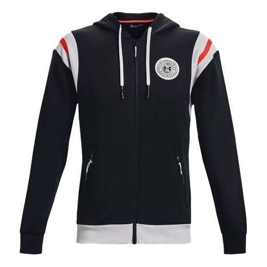 

Куртка rival fleece full zip hoodie jacket 'black' Under Armour, черный