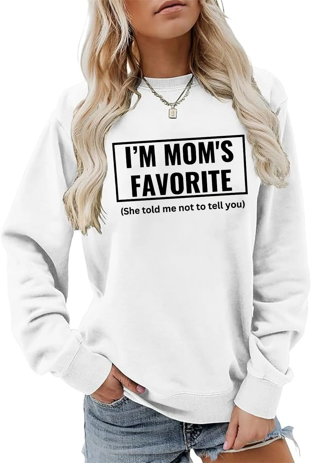 

Толстовка с принтом "I'm Mom's Favorite" PZJUS