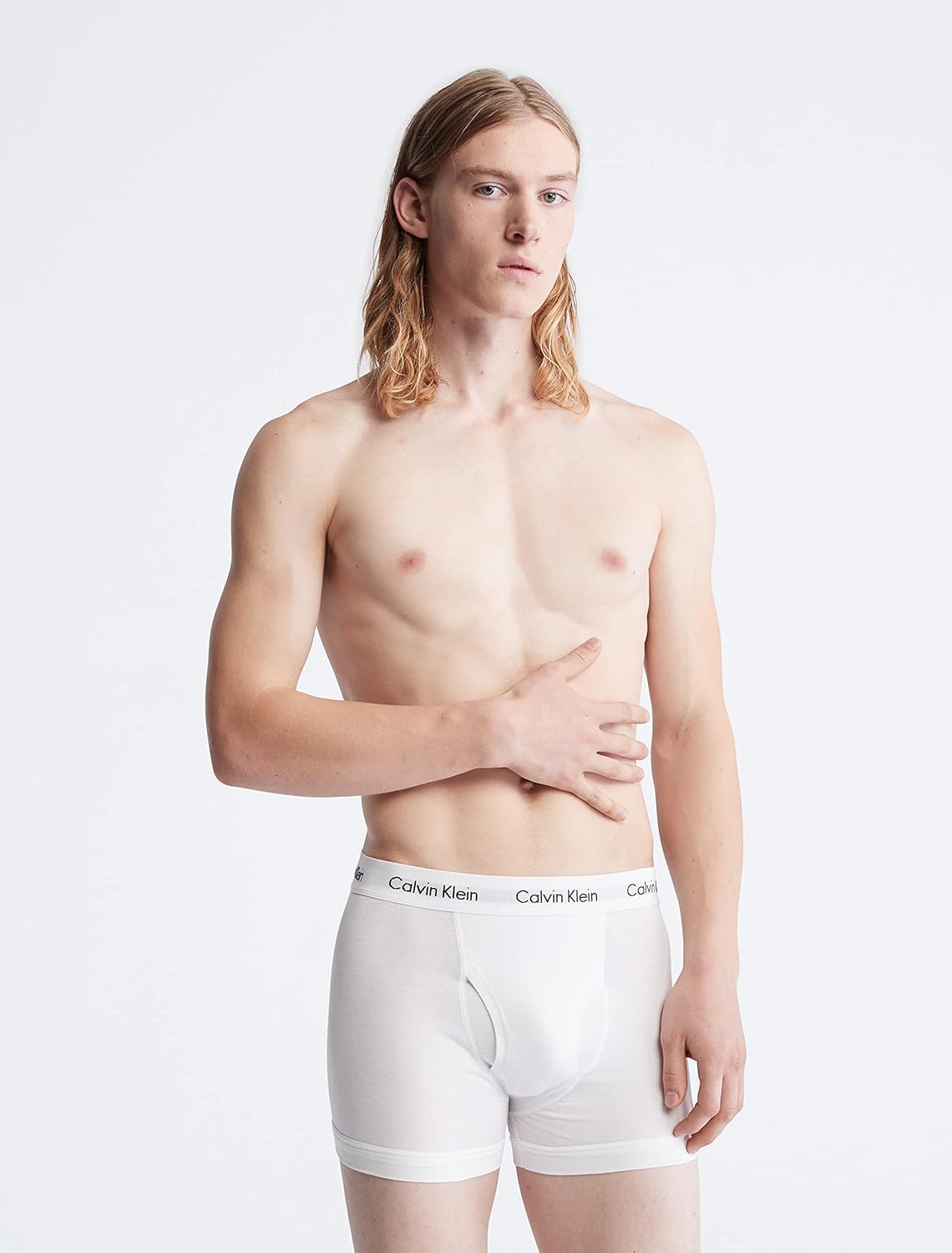 Мужские боксеры Calvin Klein из хлопка и эластичного материала, упаковка 7 шт., 7 White — фото 2