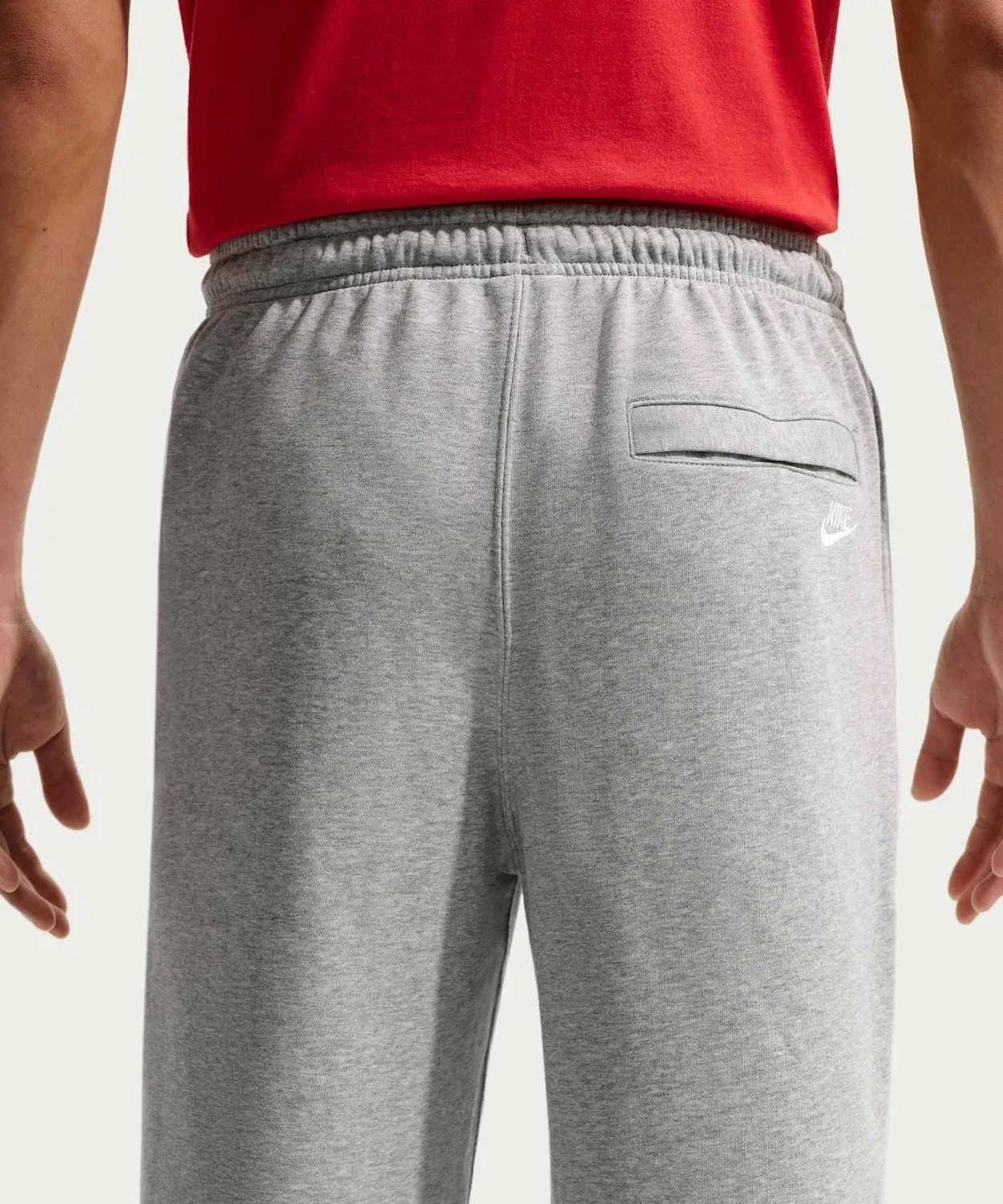 Штаны Nike Sportswear Club French Terry Open Hem, тёмно-серый меланж — фото 3