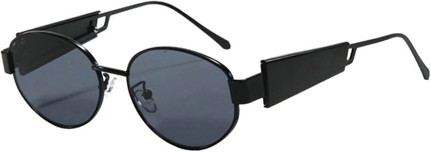 

Willochra Модные круглые солнцезащитные очки для женщин в винтажном стиле с металлической оправой, панк-стиль, массивные солнцезащитные очки для мужчин, роскошные трендовые очки с защитой от УФ-излучения UV400, C1