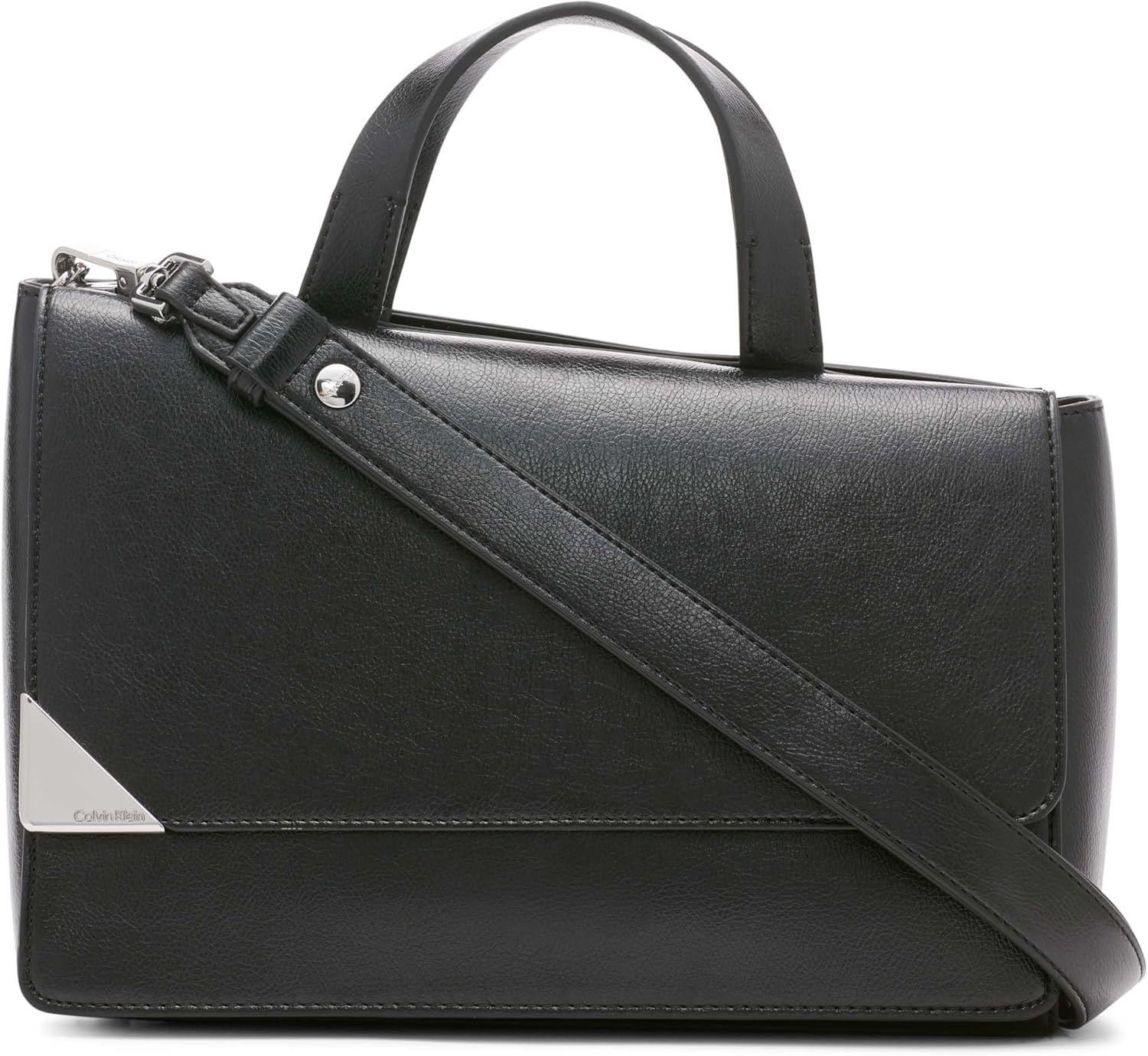 

Сумка-портфель Calvin Klein Basalt с клапаном и ручкой сверху, Black/Silver, Черный, Сумка-портфель Calvin Klein Basalt с клапаном и ручкой сверху, Black/Silver