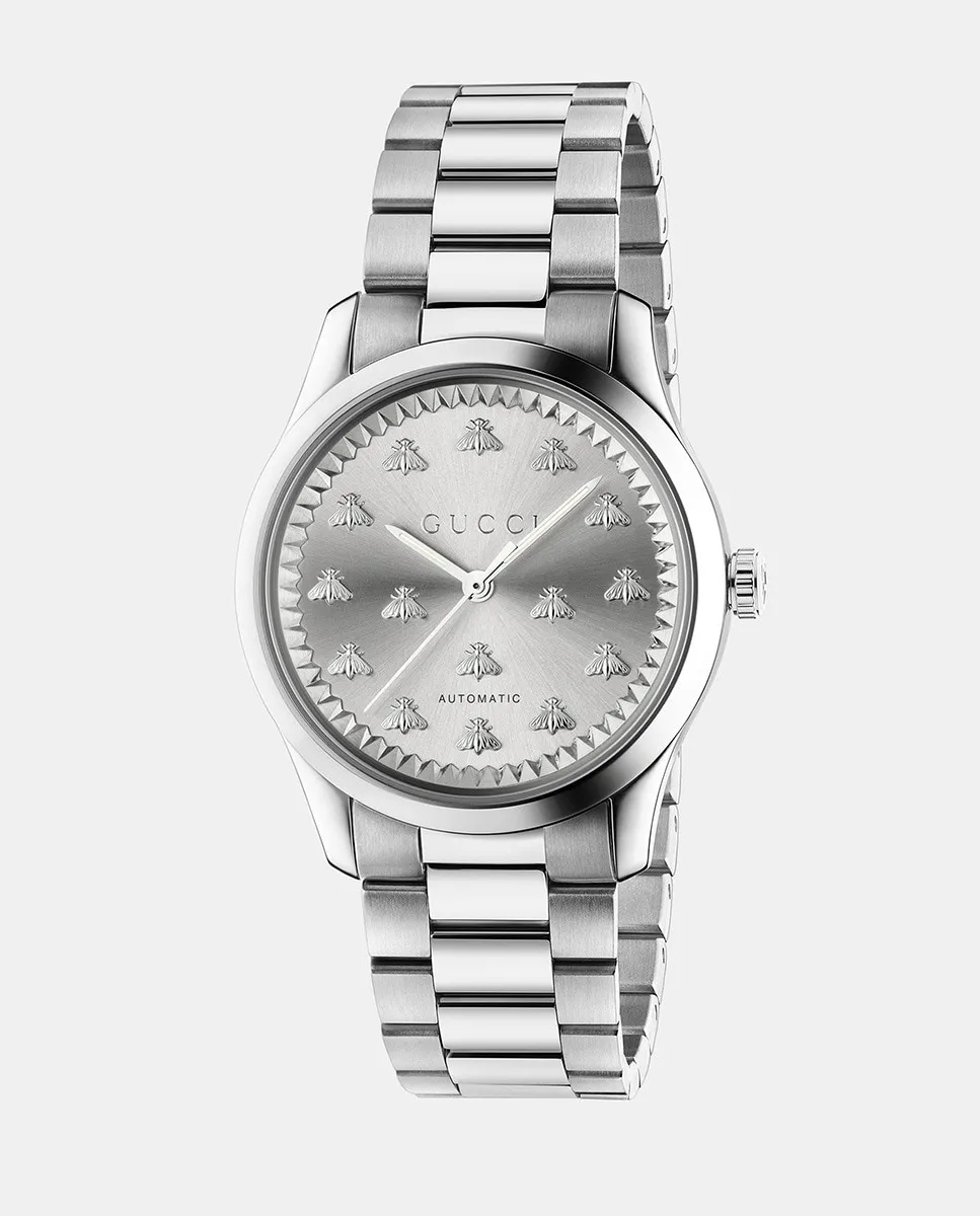 

Часы мужские Timeless YA1264190 из стали с автоматическим механизмом Gucci, серебряный