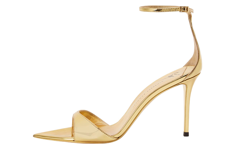 Женские босоножки на каблуке с металлическим эффектом 90 мм Giuseppe Zanotti, Original Shoe Box Included