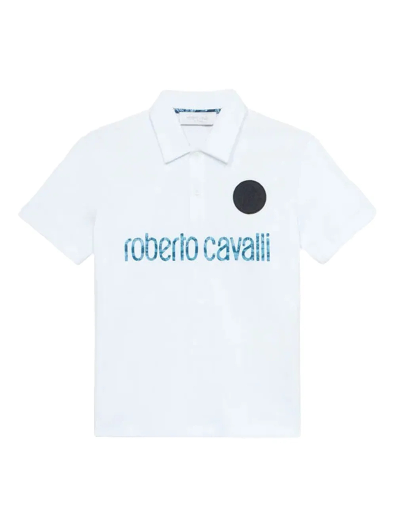 

Футболка-поло с логотипом Roberto Cavalli Junior, белый