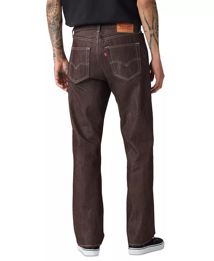 Мужские джинсы 501 Original Shrink-to-Fit неэластичные Levi's, красный — фото 3