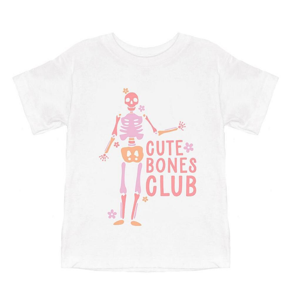 

Футболка с короткими рукавами и рисунком Cute Bones Club для малышей The Juniper Shop, белый