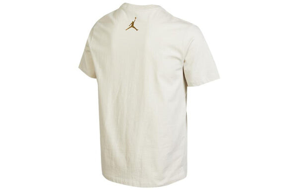 Футболка Air Jordan Alphabet Shoe Printing Round Neck Casual Short Sleeve White, белый — фото 2