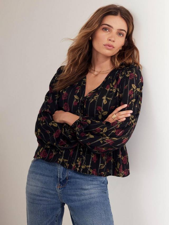 

Топ с завязкой спереди розового цвета Mint Velvet, Red/Multi