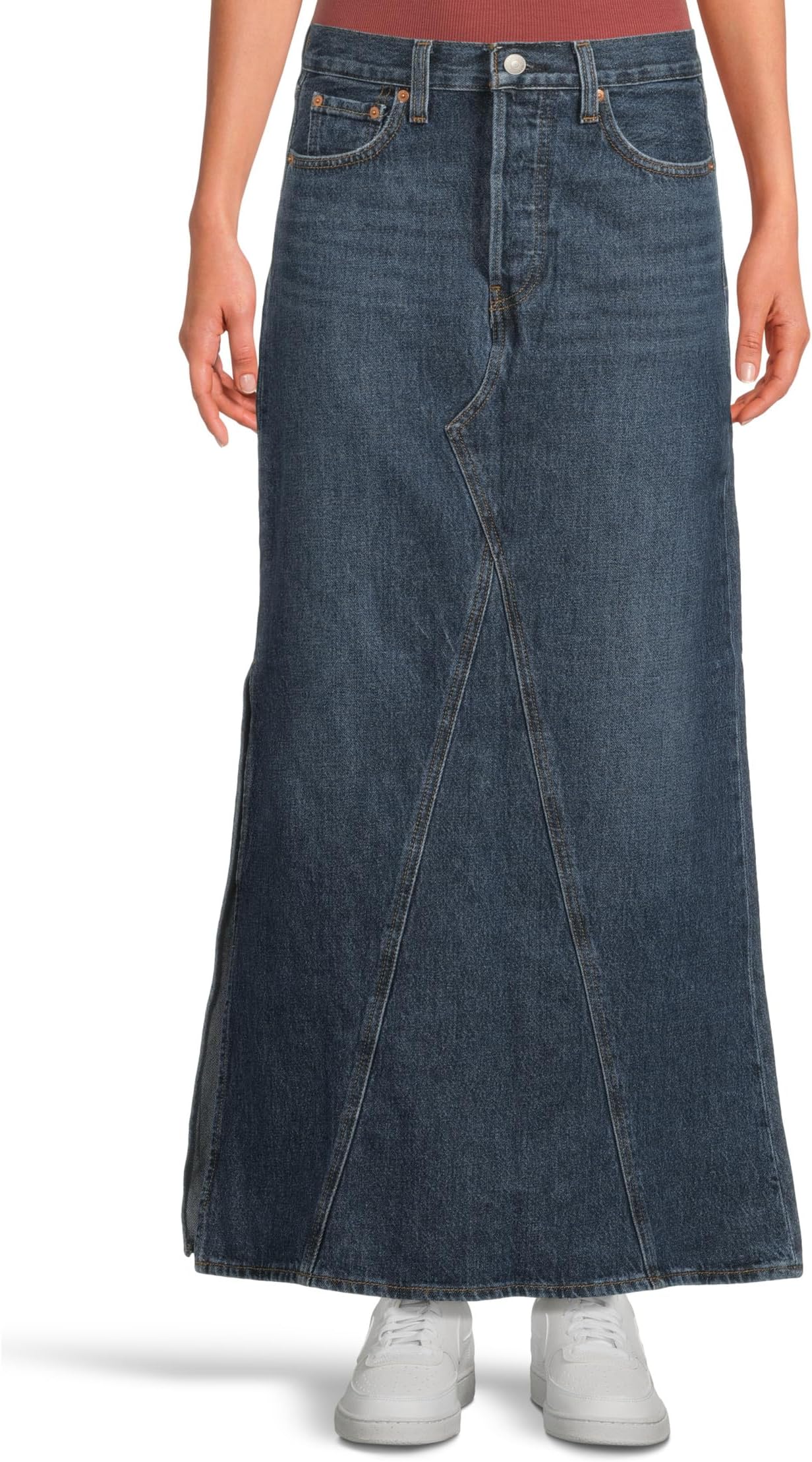 

Юбка Levi's Womens Iconic Long Skirt Slit, цвет Always Usually