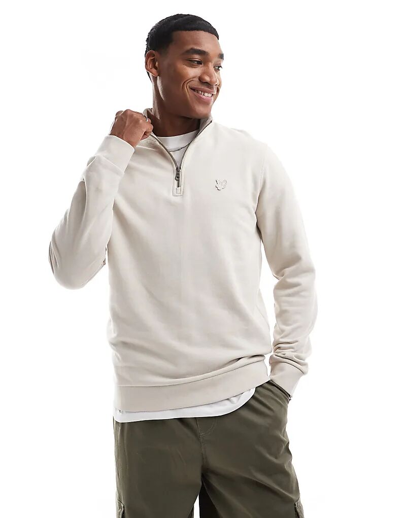 

Толстовка Tonal Eagle с застежкой-молнией на четверть оборота кремового цвета Lyle & Scott