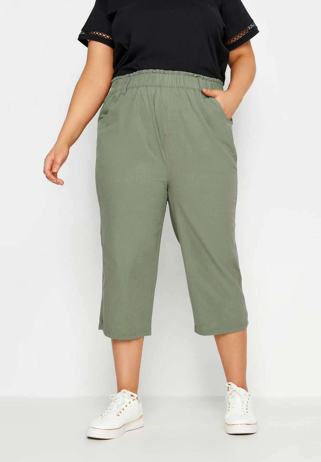 

Шорты Cropped Yours Clothing, светло-зеленый