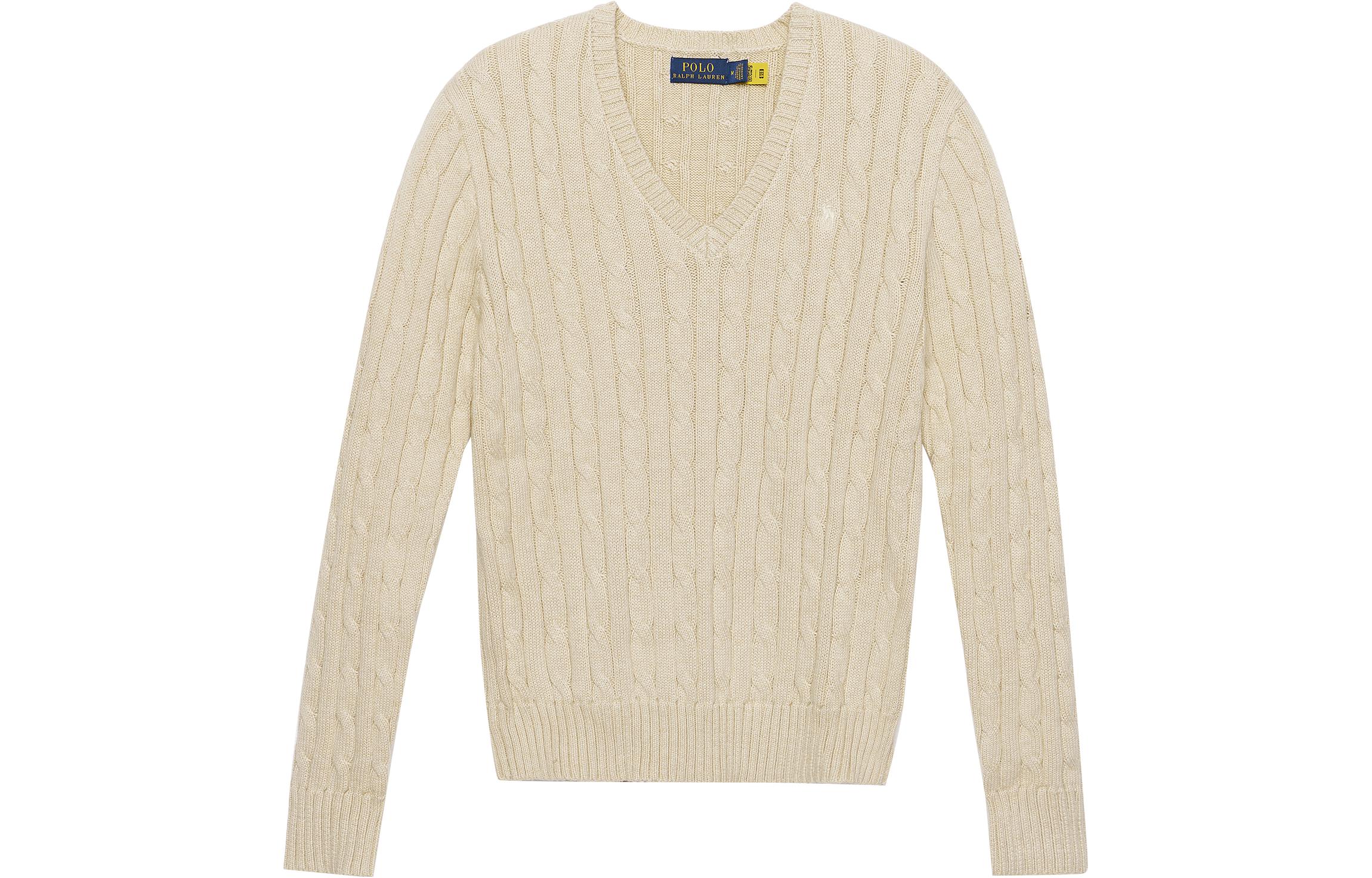 Свитер Women's Oat Polo Ralph Lauren, серовато-бежевый — фото 3