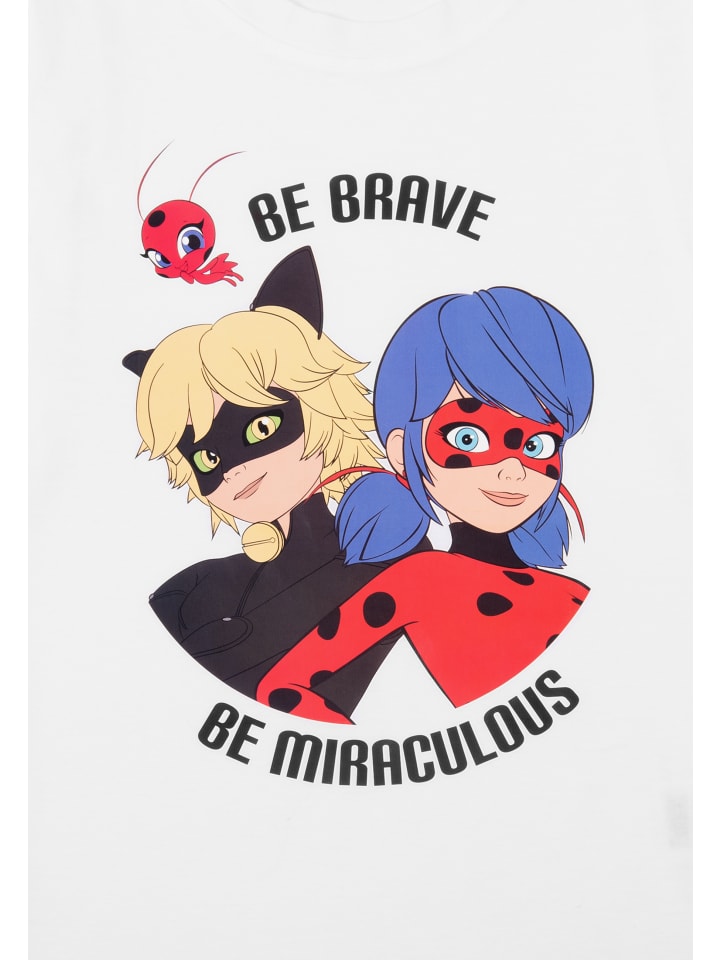 Miraculous Пижамный комплект «Чудесная божья коровка»: футболка с длинными рукавами и брюки, бело-серый — фото 3