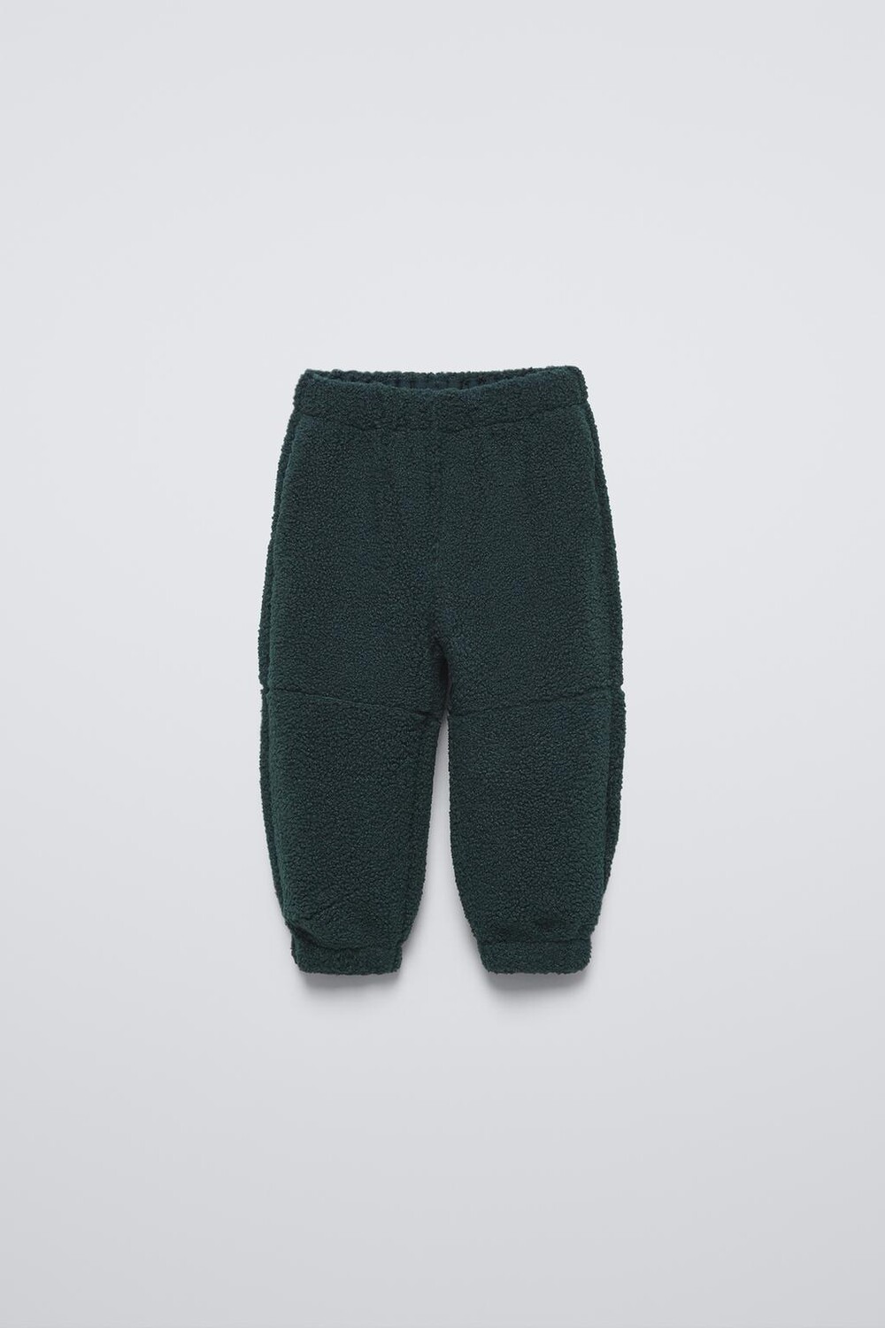 

Брюки из искусственной овчины с подкладкой ZARA, темно-зеленый