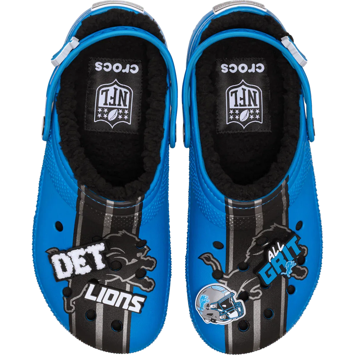 Классические сабо NFL Detroit Lions с подкладкой Crocs, Multi