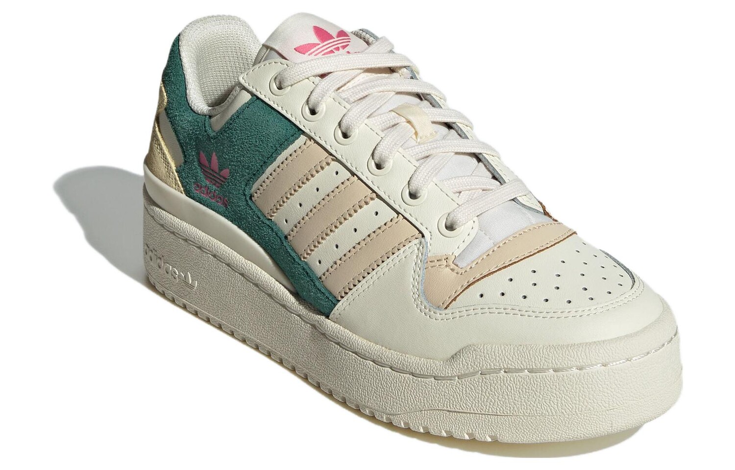 Женская обувь для скейтбординга adidas originals FORUM, White/Green — фото 3