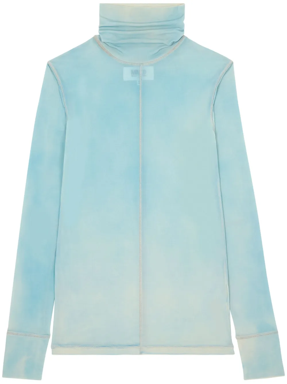 

Футболка с высоким воротником MM6 Maison Margiela, синий