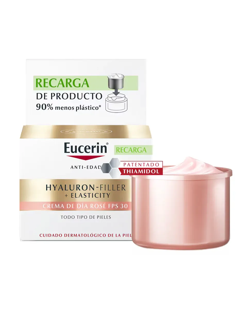 Крем для лица SPF EUCERIN Запасной флакон дневного крема Rosé Hyaluron Filler Elasticity