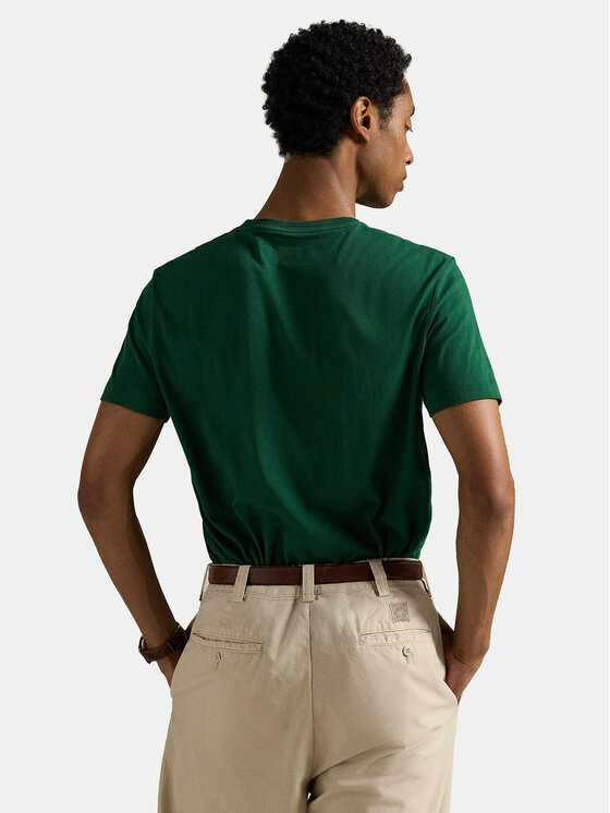 Футболка custom slim fit 710671438461 Polo Ralph Lauren, зелёный — фото 3