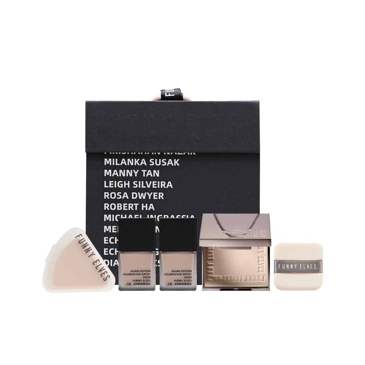 

Увлажняющая жидкая и порошковая тональная основа для контроля жирного блеска натуральное стойкое выравнивающее закрепление FUNNY ELVES