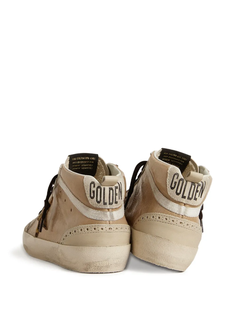 Высокие кроссовки со вставками и леопардовым принтом GOLDEN GOOSE, нейтральный — фото 2