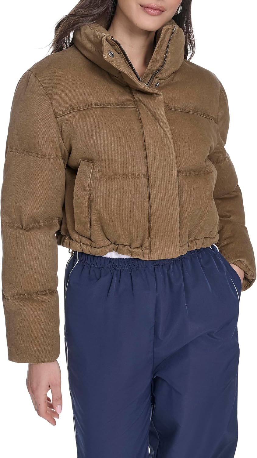 

Levi's Женская укороченная пуховик из хлопка, Brown