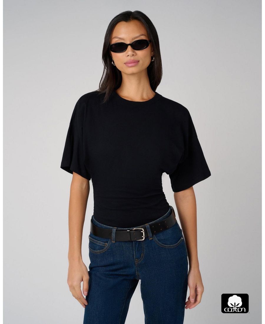 

Женский облегающий боди-футболка WeWoreWhat, Black, Черный, Женский облегающий боди-футболка WeWoreWhat, Black