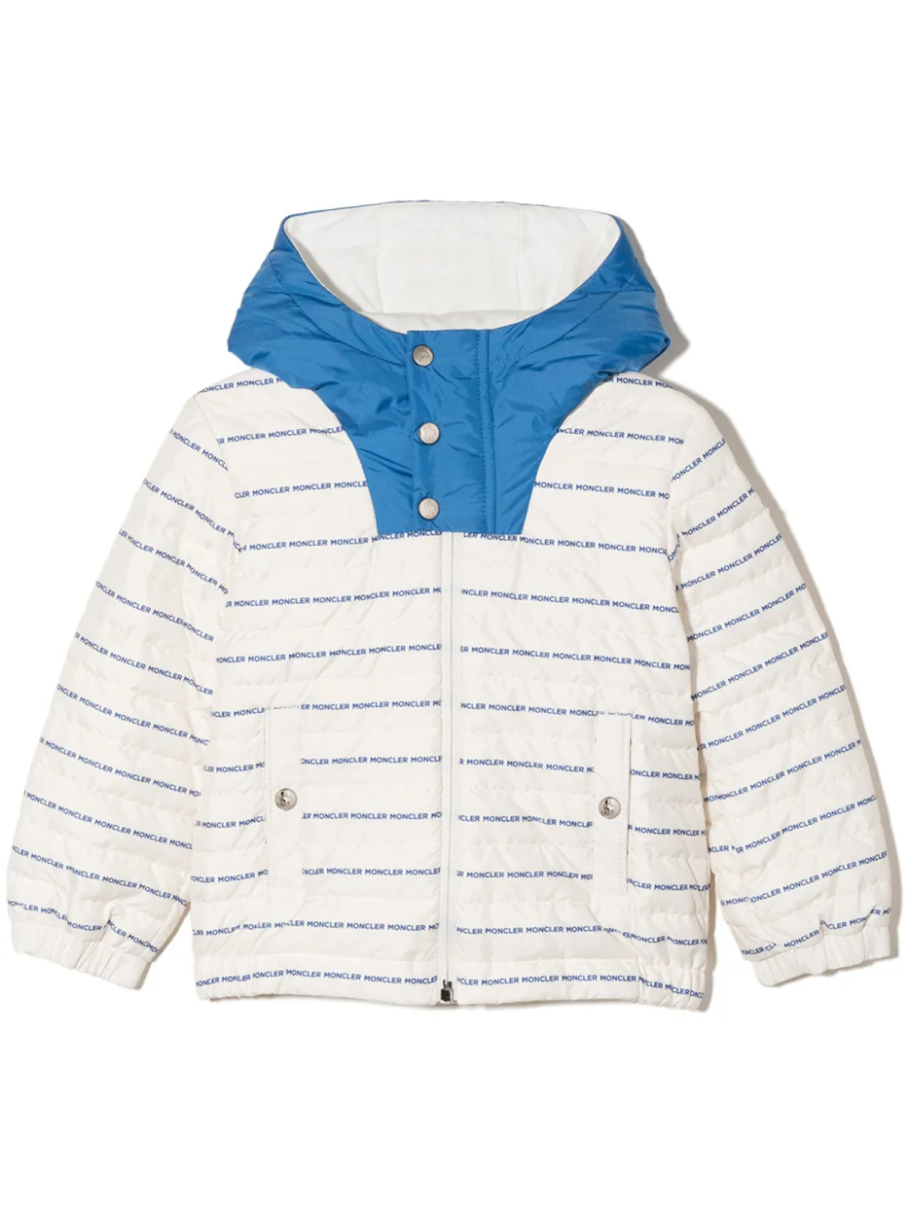 

Moncler Enfant пуховик с логотипом, белый