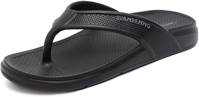 

Мужские шлепанцы BIUHFN с поддержкой свода стопы, пляжные сандалии на платформе, летние для прогулок на свежем воздухе, повседневные сланцы для бассейна, водная обувь, черный