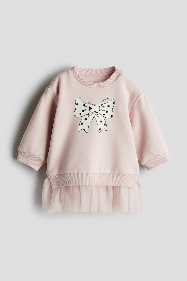 

Платье свитшот с тюлевой юбкой H&M, розовый