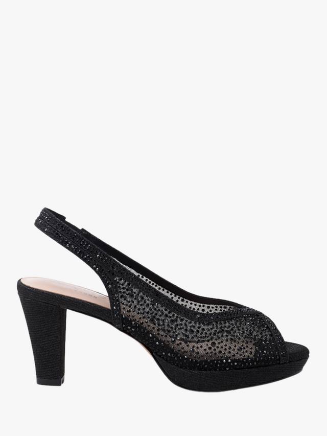 Luminara Diamante украшенные сандалии Paradox London, Black
