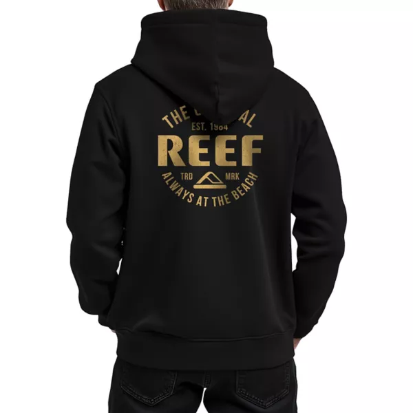 

Мужской пуловер с капюшоном из флиса Velocet Reef, черный