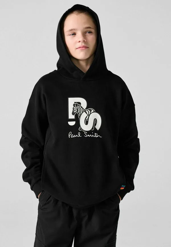 Худи стандартного кроя с принтом зебры Paul Smith Junior, Black