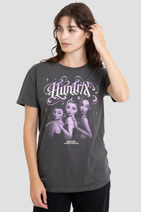 

Футболка с готическим градиентным принтом в стиле k-pop "охотники на демонов" и "хантрикс". Netflix, Anthracite, Черный, Футболка с готическим градиентным принтом в стиле k-pop "охотники на демонов" и "хантрикс". Netflix, Anthracite