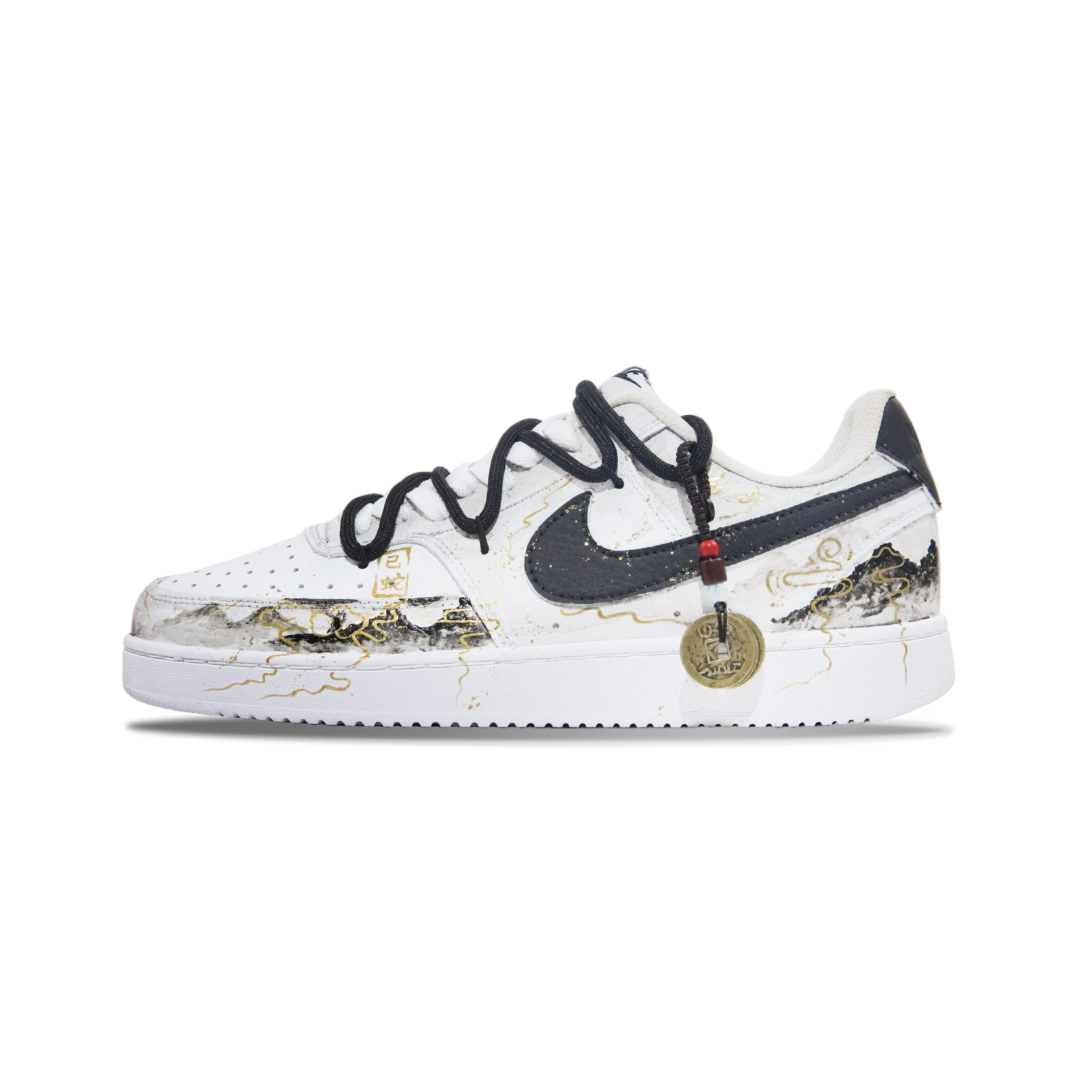 

Nike Кроссовки для скейтборда Court Vision 1 с противоскользящим износостойким верхом, мужские, черные