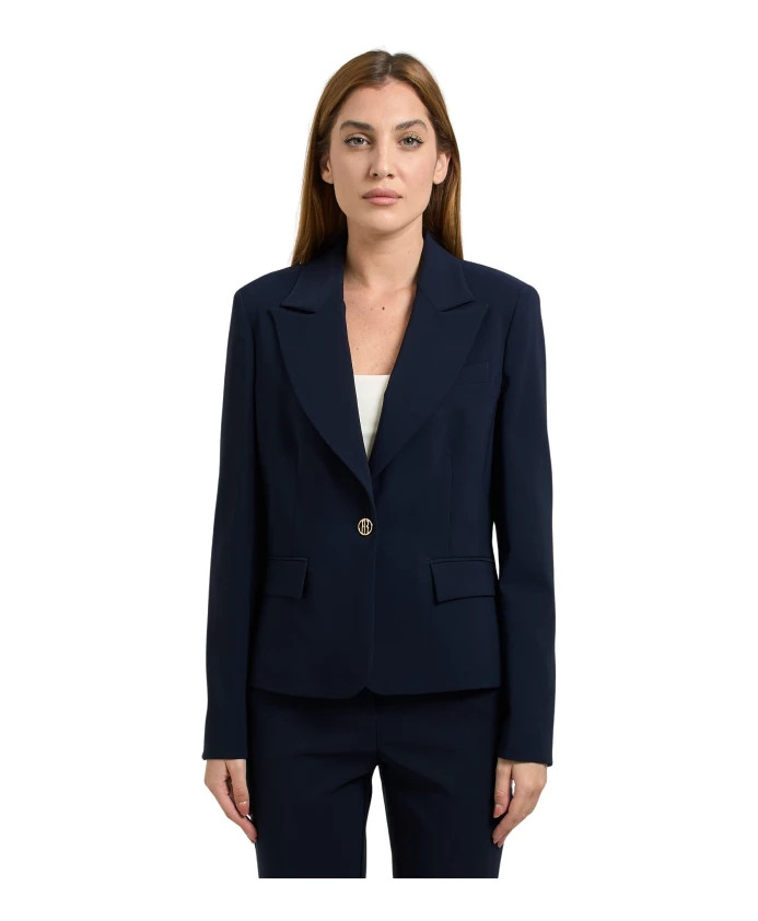 

Синий короткий пиджак для женщин Fracomina, синий