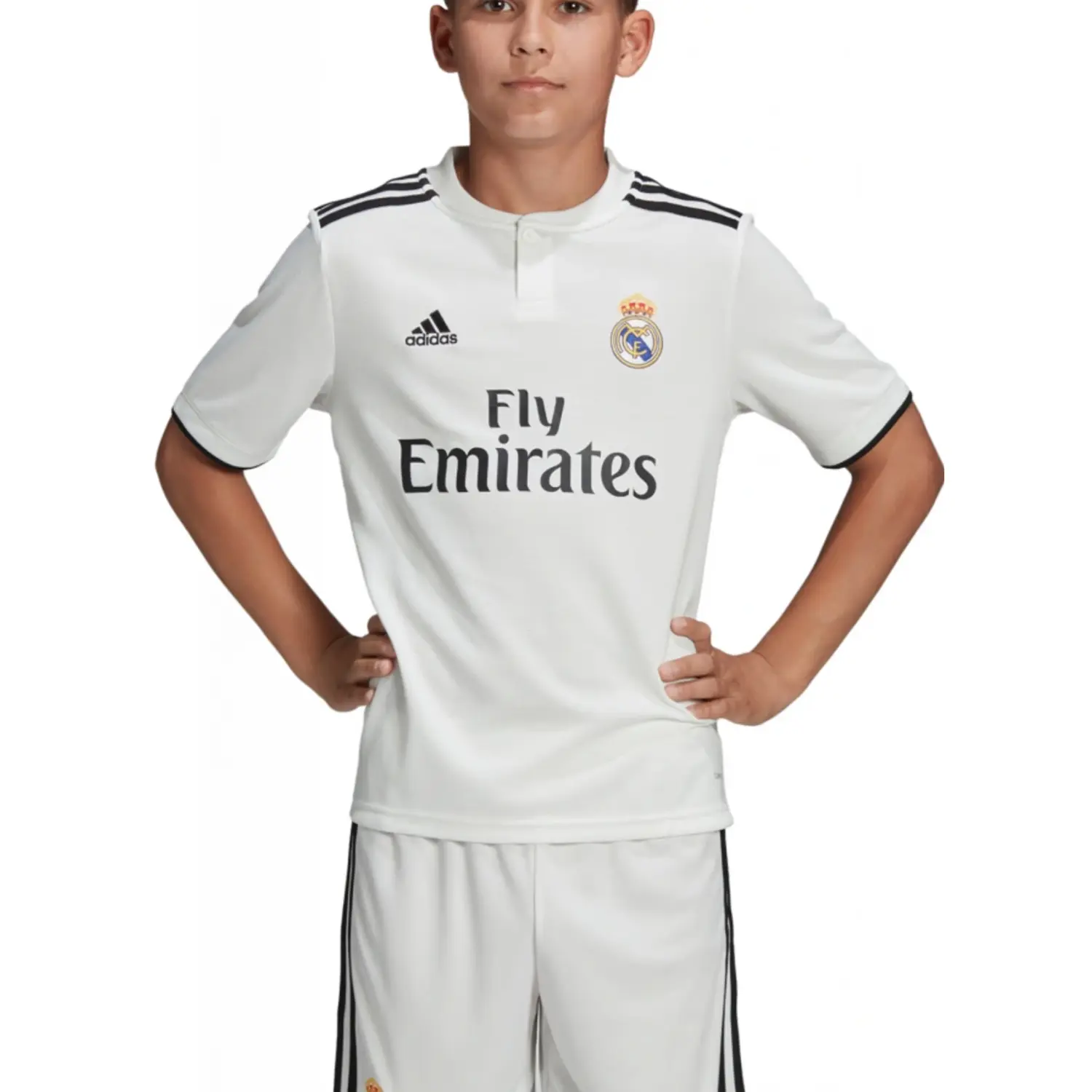Adidas Футболка Real Madrid белая для подростков — фото 3