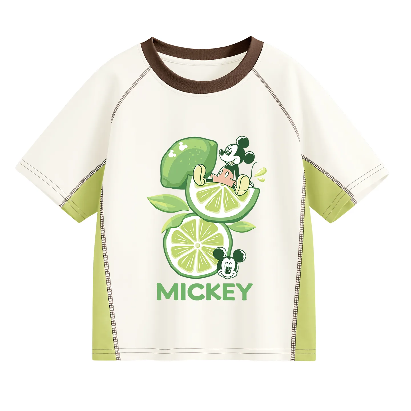 Детская футболка с круглым вырезом Disney, Di Lime White