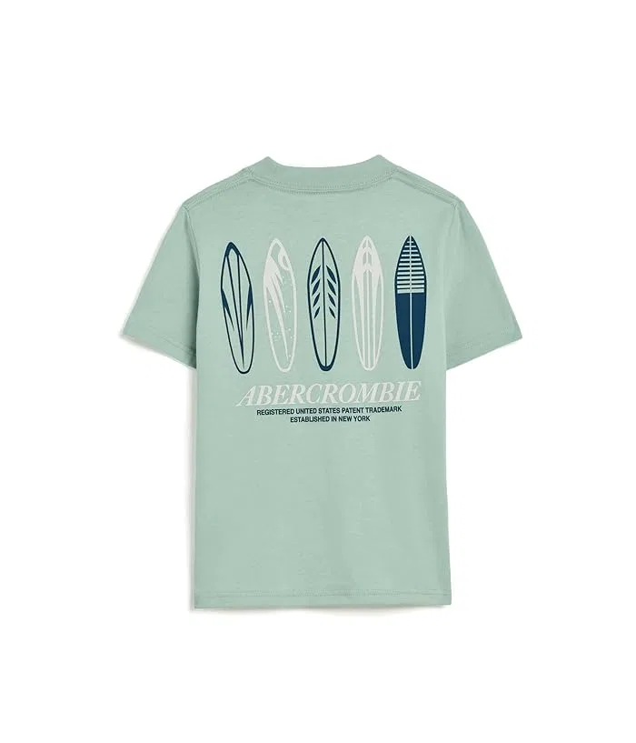 Футболка с принтом Surf's Up Tee abercrombie kids, Moonlight Blue — фото 2