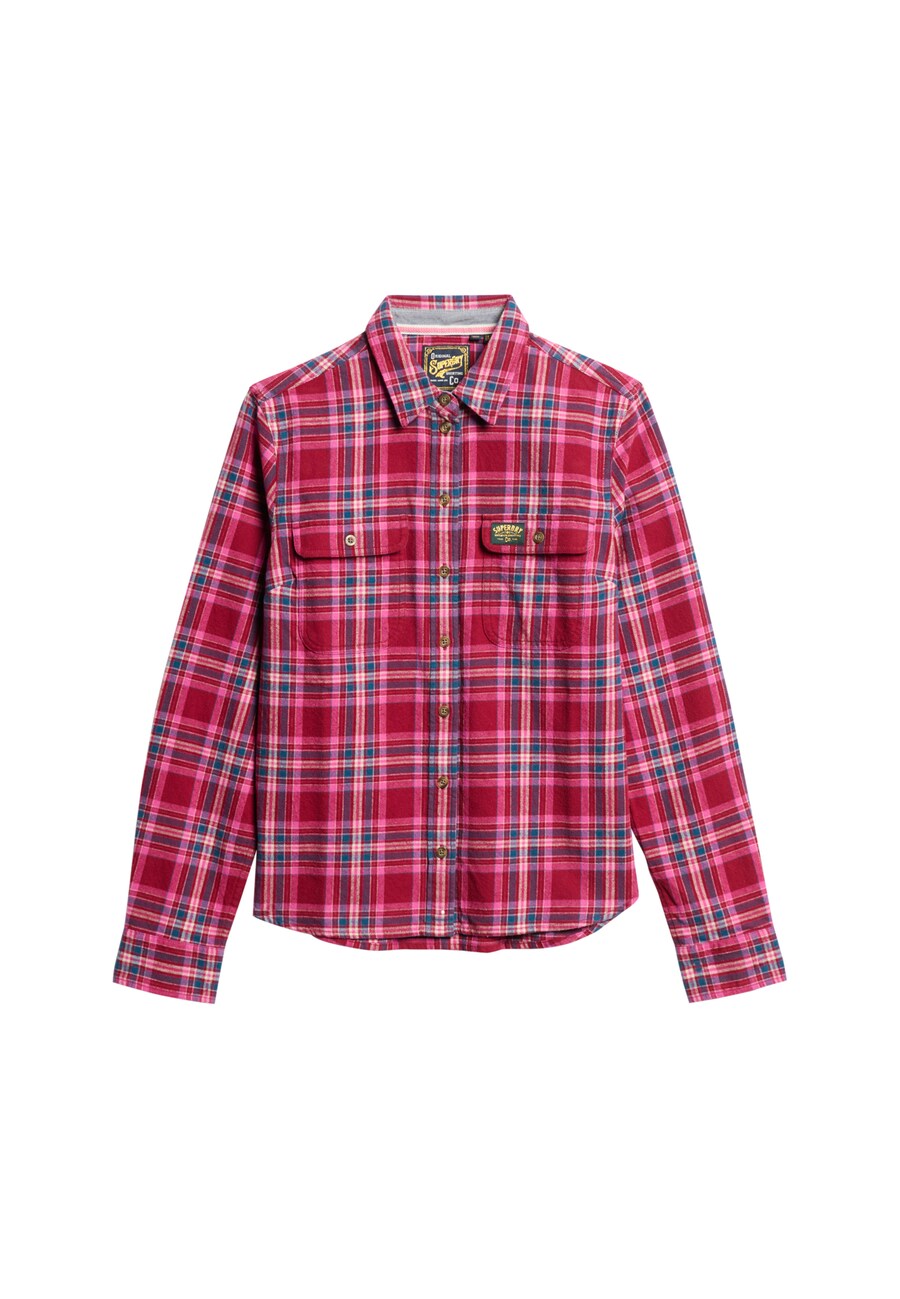 

Блузка Superdry Blouse Lumberjack, цвет magenta