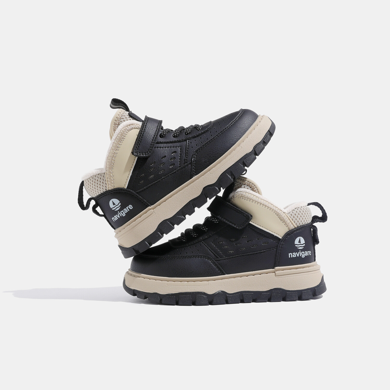 Кроссовки NAVIGARE Kids Skateboarding Shoes Kids Mid-top, бежевый — фото 3