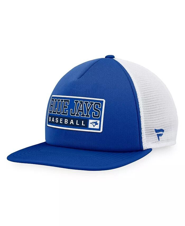 

Мужская королевская белая кепка Toronto Blue Jays Foam Trucker Snapback Majestic