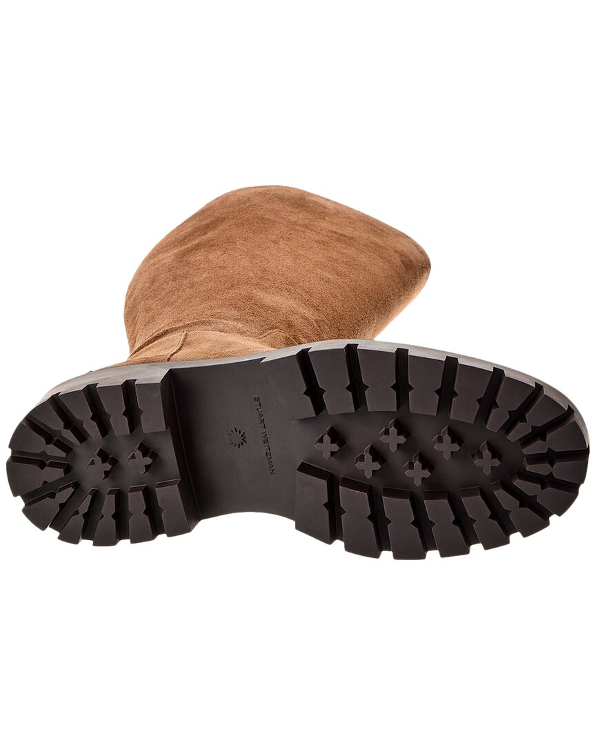 Сапоги Stuart Weitzman Ultra Lug Suede до колена, коричневый — фото 4