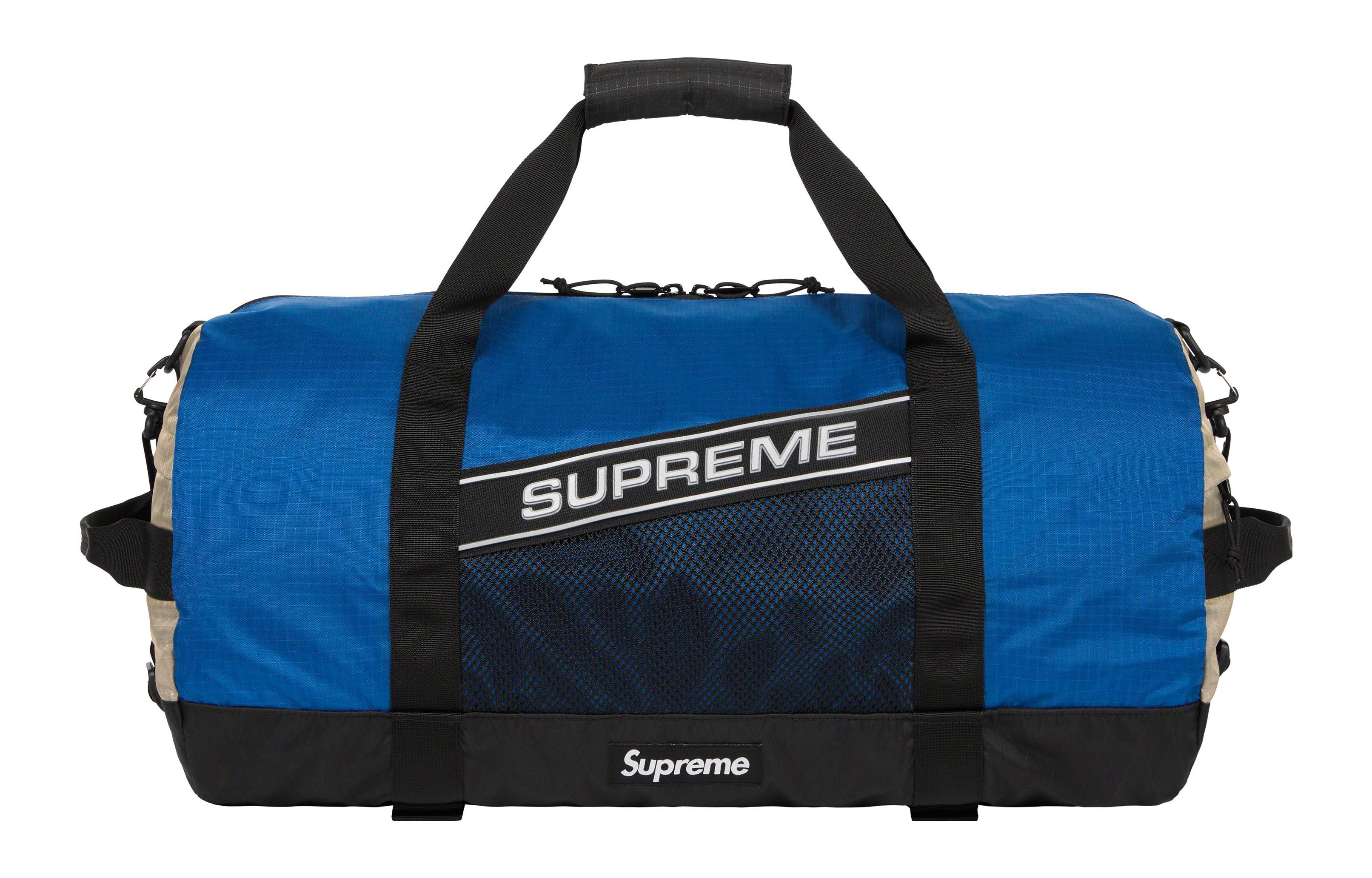 

Supreme 42-литровая нейлоновая спортивная сумка через плечо кроссбоди клатч дорожная унисекс сине-серый мультиколор