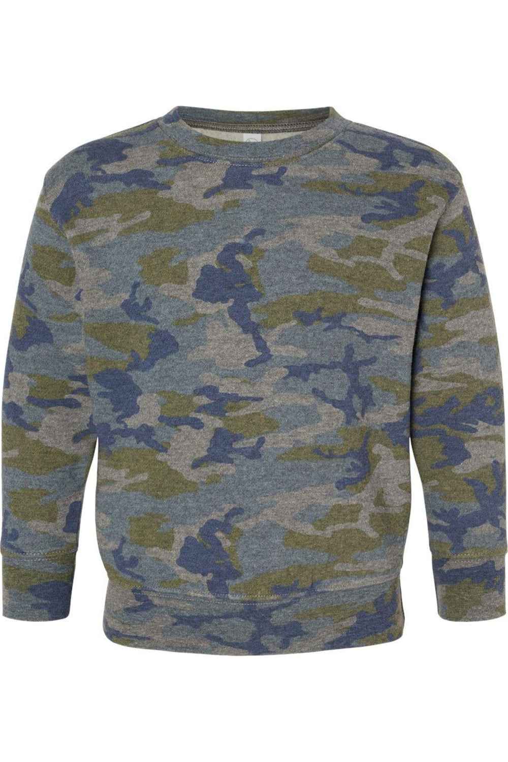 

Детская флисовая толстовка с круглым вырезом Rabbit Skins, цвет vintage camo