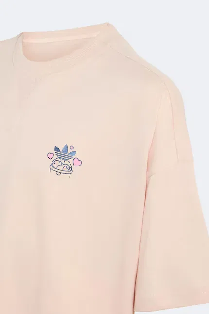 Футболка с принтом Bubble Tea Adidas Originals, розовый — фото 3