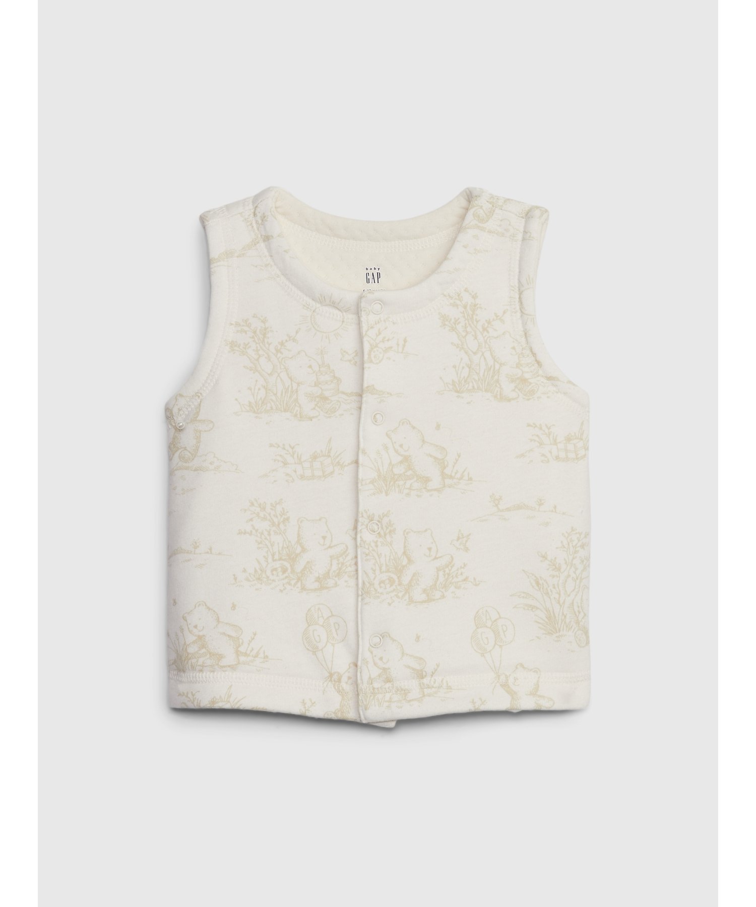 Жилет из органического хлопка Детский Gap, NEW_OFF_WHITE