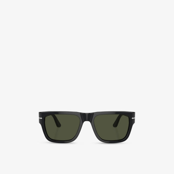 

Po3348S квадратные ацетатные солнцезащитные очки Persol, черный