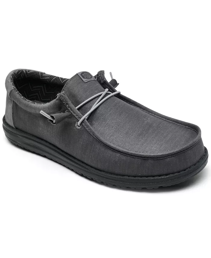 

Мужские повседневные мокасины Wally Stretch Canvas от Finish Line Hey Dude, серый